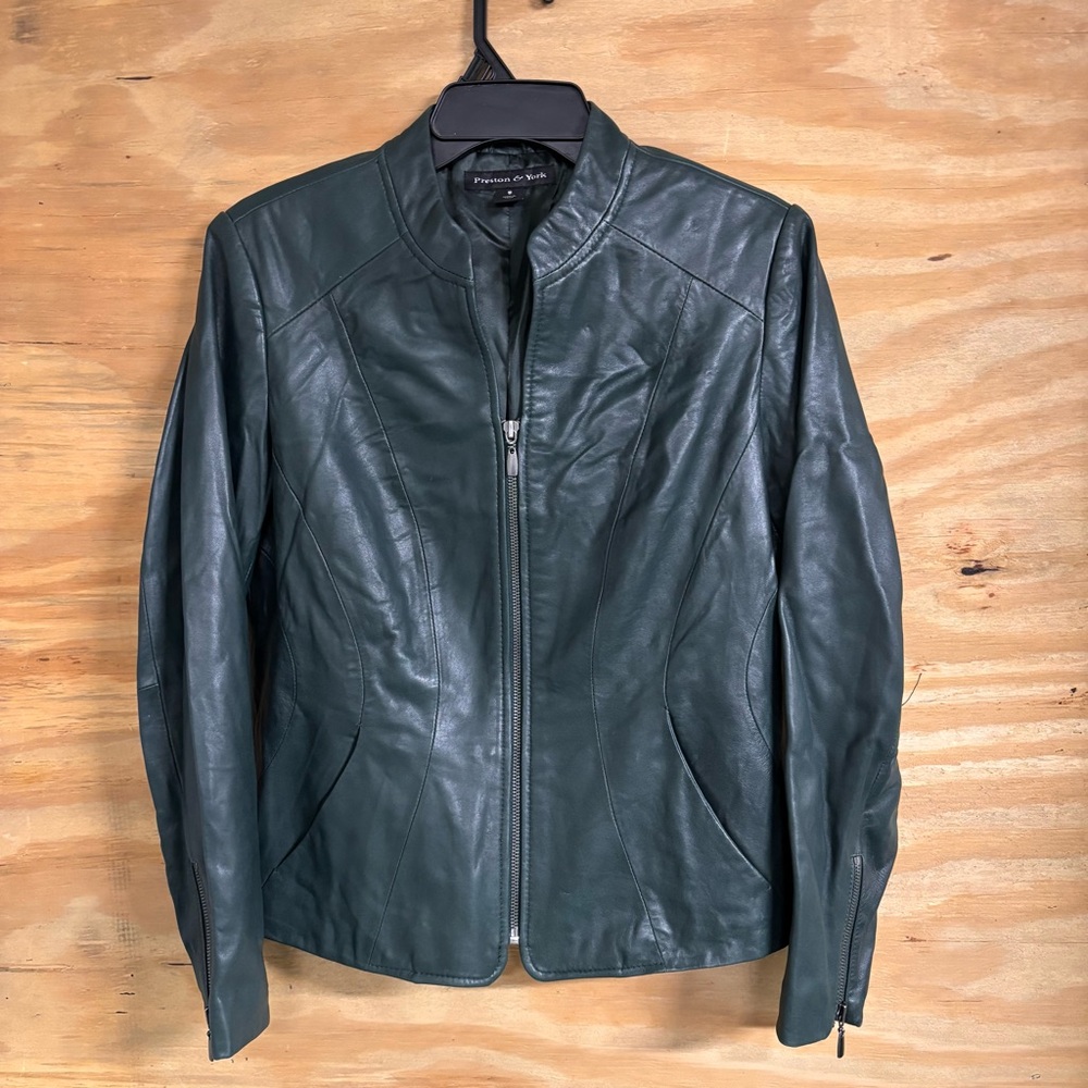 Preston & York Dark Green Leather Jacket